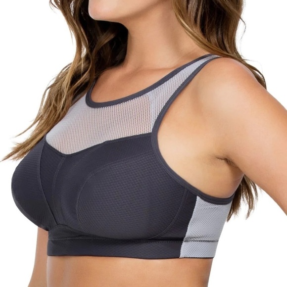 Parfait Active Wireless Yoga Sports Bra Size 32H P5542 Rabbit (gray) w/White NWT - Picture 2 of 10